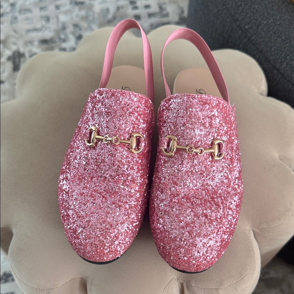 Dreamers Pink Glitter Kids Dress Shoes